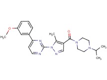 2-{4-[(4-isopropyl-1-piperazinyl)carbonyl]-5-methyl-1H-pyrazol-1-yl}-4-(3-methoxyphenyl)pyrimidine