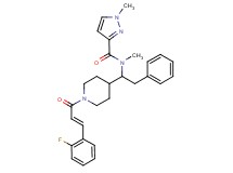 N-(1-{1-[(2E)-3-(2-fluorophenyl)-2-propenoyl]-4-piperidinyl}-2-phenylethyl)-N,1-dimethyl-1H-pyrazole-3-carboxamide