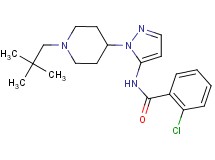 2-chloro-N-{1-[1-(2,2-dimethylpropyl)-4-piperidinyl]-1H-pyrazol-5-yl}benzamide