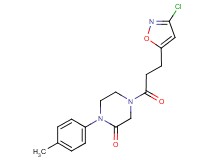 4-[3-(3-chloro-5-isoxazolyl)propanoyl]-1-(4-methylphenyl)-2-piperazinone