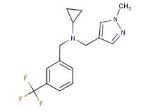 N-[(1-methyl-1H-pyrazol-4-yl)methyl]-N-[3-(trifluoromethyl)benzyl]cyclopropanamine