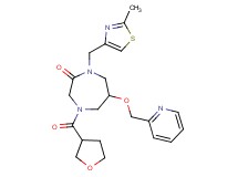 1-[(2-methyl-1,3-thiazol-4-yl)methyl]-6-(2-pyridinylmethoxy)-4-(tetrahydro-3-furanylcarbonyl)-1,4-diazepan-2-one