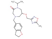 4-(2,3-dihydro-1-benzofuran-5-ylmethyl)-1-isopropyl-6-[(5-methyl-1,2,4-oxadiazol-3-yl)methoxy]-1,4-diazepan-2-one