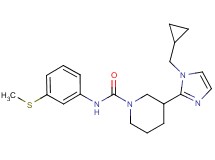 3-[1-(cyclopropylmethyl)-1H-imidazol-2-yl]-N-[3-(methylthio)phenyl]piperidine-1-carboxamide