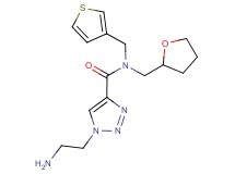 1-(2-aminoethyl)-N-(tetrahydrofuran-2-ylmethyl)-N-(3-thienylmethyl)-1H-1,2,3-triazole-4-carboxamide