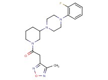 1-(2-fluorophenyl)-4-{1-[(4-methyl-1,2,5-oxadiazol-3-yl)acetyl]-3-piperidinyl}piperazine