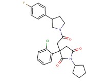 3-(2-chlorophenyl)-1-cyclopentyl-3-{2-[3-(4-fluorophenyl)-1-pyrrolidinyl]-2-oxoethyl}-2,5-pyrrolidinedione
