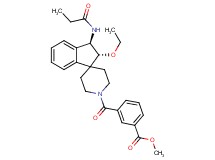 methyl 3-{[(2R*,3R*)-2-ethoxy-3-(propionylamino)-2,3-dihydro-1'H-spiro[indene-1,4'-piperidin]-1'-yl]carbonyl}benzoate