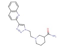 1-[2-(4-quinolin-2-yl-1H-1,2,3-triazol-1-yl)ethyl]piperidine-3-carboxamide