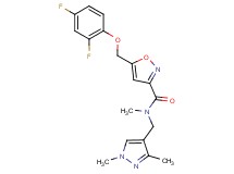 5-[(2,4-difluorophenoxy)methyl]-N-[(1,3-dimethyl-1H-pyrazol-4-yl)methyl]-N-methyl-3-isoxazolecarboxamide
