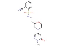 2-cyano-N-{2-[4-(1-methyl-6-oxo-1,6-dihydropyridazin-4-yl)morpholin-2-yl]ethyl}benzenesulfonamide