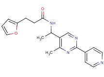 3-(2-furyl)-N-{1-[4-methyl-2-(4-pyridinyl)-5-pyrimidinyl]ethyl}propanamide