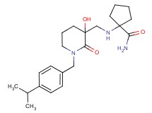 1-({[3-hydroxy-1-(4-isopropylbenzyl)-2-oxopiperidin-3-yl]methyl}amino)cyclopentanecarboxamide