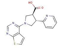 (3S*,4S*)-4-pyridin-2-yl-1-thieno[2,3-d]pyrimidin-4-ylpyrrolidine-3-carboxylic acid