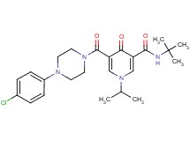 N-(tert-butyl)-5-{[4-(4-chlorophenyl)-1-piperazinyl]carbonyl}-1-isopropyl-4-oxo-1,4-dihydro-3-pyridinecarboxamide