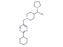 2-cyclohexyl-5-({4-[1-(1-pyrrolidinyl)ethyl]-1-piperidinyl}methyl)pyrimidine