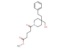 methyl 5-[4-(hydroxymethyl)-4-(2-phenylethyl)-1-piperidinyl]-5-oxopentanoate