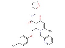 6-methyl-2-[(4-methylphenoxy)methyl]-4-oxo-1-(2-pyridinylmethyl)-N-(tetrahydro-2-furanylmethyl)-1,4-dihydro-3-pyridinecarboxamide