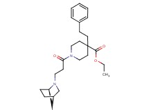 ethyl 1-{3-[(1R*,4R*)-2-azabicyclo[2.2.1]hept-2-yl]propanoyl}-4-(2-phenylethyl)-4-piperidinecarboxylate