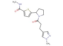N-methyl-5-{1-[3-(1-methyl-1H-pyrazol-4-yl)propanoyl]-2-pyrrolidinyl}-2-thiophenecarboxamide