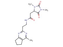 2-(1,3-dimethyl-2,5-dioxo-4-imidazolidinyl)-N-[2-(4-methyl-6,7-dihydro-5H-cyclopenta[d]pyrimidin-2-yl)ethyl]acetamide