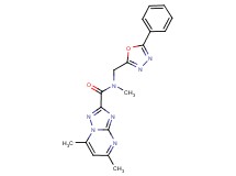 N,5,7-trimethyl-N-[(5-phenyl-1,3,4-oxadiazol-2-yl)methyl][1,2,4]triazolo[1,5-a]pyrimidine-2-carboxamide