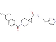 6-(4-isobutylbenzoyl)-N-[3-(4-pyridinyl)propyl]-6-azaspiro[2.5]octane-1-carboxamide