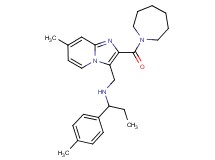 N-{[2-(1-azepanylcarbonyl)-7-methylimidazo[1,2-a]pyridin-3-yl]methyl}-1-(4-methylphenyl)-1-propanamine