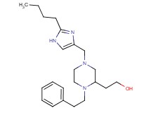 2-[4-[(2-butyl-1H-imidazol-4-yl)methyl]-1-(2-phenylethyl)-2-piperazinyl]ethanol