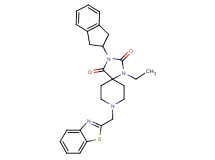 8-(1,3-benzothiazol-2-ylmethyl)-3-(2,3-dihydro-1H-inden-2-yl)-1-ethyl-1,3,8-triazaspiro[4.5]decane-2,4-dione