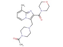 3-[(4-acetyl-1-piperazinyl)methyl]-8-methyl-2-(4-morpholinylcarbonyl)imidazo[1,2-a]pyridine