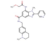 7-[(methoxyacetyl)amino]-1-methyl-N-[(1-methyl-1,2,3,4-tetrahydro-6-quinolinyl)methyl]-2-(3-pyridinyl)-1H-benzimidazole-5-carboxamide