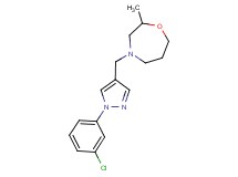 4-{[1-(3-chlorophenyl)-1H-pyrazol-4-yl]methyl}-2-methyl-1,4-oxazepane