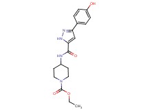 ethyl 4-({[3-(4-hydroxyphenyl)-1H-pyrazol-5-yl]carbonyl}amino)-1-piperidinecarboxylate