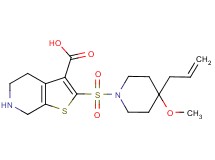 2-[(4-allyl-4-methoxypiperidin-1-yl)sulfonyl]-4,5,6,7-tetrahydrothieno[2,3-c]pyridine-3-carboxylic acid