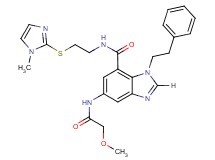 5-[(methoxyacetyl)amino]-N-{2-[(1-methyl-1H-imidazol-2-yl)thio]ethyl}-1-(2-phenylethyl)-1H-benzimidazole-7-carboxamide
