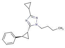 1-butyl-3-cyclopropyl-5-[(1R*,2R*)-2-phenylcyclopropyl]-1H-1,2,4-triazole