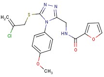 N-{[5-[(2-chloro-2-propen-1-yl)thio]-4-(4-methoxyphenyl)-4H-1,2,4-triazol-3-yl]methyl}-2-furamide