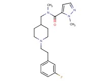 N-({1-[2-(3-fluorophenyl)ethyl]-4-piperidinyl}methyl)-N,1-dimethyl-1H-pyrazole-5-carboxamide