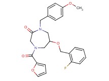 6-[(2-fluorobenzyl)oxy]-4-(2-furoyl)-1-(4-methoxybenzyl)-1,4-diazepan-2-one