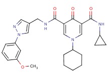 1-cyclohexyl-N-cyclopropyl-N'-{[1-(3-methoxyphenyl)-1H-pyrazol-4-yl]methyl}-4-oxo-1,4-dihydro-3,5-pyridinedicarboxamide