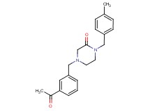 4-(3-acetylbenzyl)-1-(4-methylbenzyl)-2-piperazinone