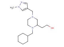 2-{1-(cyclohexylmethyl)-4-[(1-methyl-1H-pyrazol-4-yl)methyl]-2-piperazinyl}ethanol