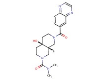(4aR*,8aR*)-4a-hydroxy-N,N-dimethyl-7-(quinoxalin-6-ylcarbonyl)octahydro-2,7-naphthyridine-2(1H)-carboxamide