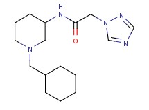 N-[1-(cyclohexylmethyl)-3-piperidinyl]-2-(1H-1,2,4-triazol-1-yl)acetamide