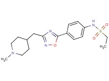 N-(4-{3-[(1-methylpiperidin-4-yl)methyl]-1,2,4-oxadiazol-5-yl}phenyl)ethanesulfonamide