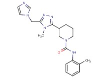 3-[5-(1H-imidazol-1-ylmethyl)-4-methyl-4H-1,2,4-triazol-3-yl]-N-(2-methylphenyl)piperidine-1-carboxamide