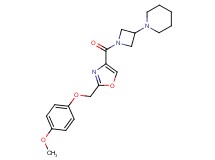 1-[1-({2-[(4-methoxyphenoxy)methyl]-1,3-oxazol-4-yl}carbonyl)azetidin-3-yl]piperidine