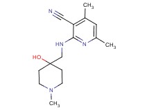 2-{[(4-hydroxy-1-methyl-4-piperidinyl)methyl]amino}-4,6-dimethylnicotinonitrile
