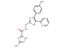 3-amino-N-{[4-(4-methylphenyl)-5-pyridin-2-yl-1H-imidazol-2-yl]methyl}-1H-1,2,4-triazole-5-carboxamide